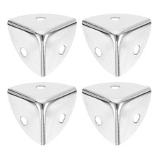 4 Pcs 18mm Decorative Furniture Corner Edges Protector, Silver