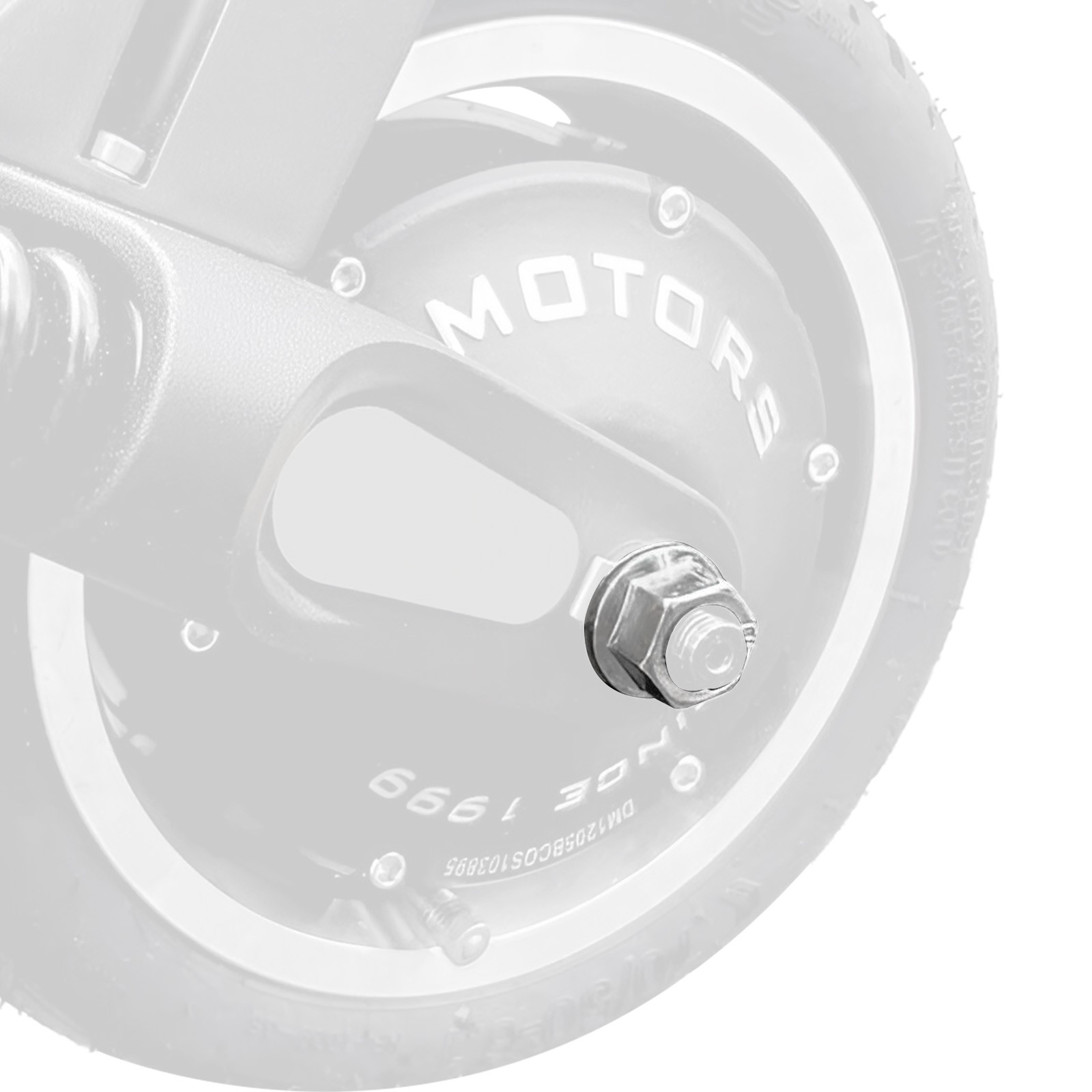 Tuerca eje motor Dualtron Mini argent en acier renforcé anti-corrosion - 4