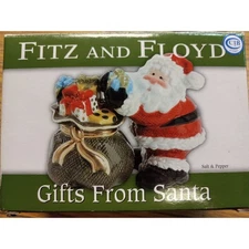 Fitz & Floyd Gifts From Santa Salt & Pepper Shakers Set with Original Box