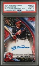 2024 Bowman's Best - Best of 2024 Auto Dylan Crews B24-DC Black /10 PSA POP 2