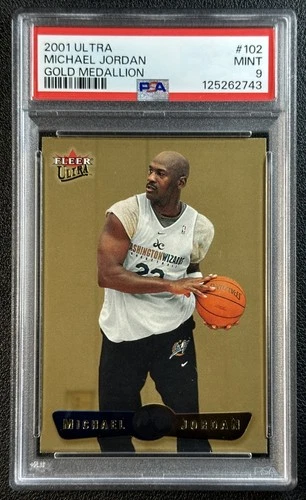 MICHAEL JORDAN PSA 9 2001-02 FLEER ULTRA #102 GOLD MEDALLION WIZARDS 2743