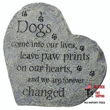 Pet Memorial Stone - Dogs Come Into Our Lives and Leave Paw Prints on Our