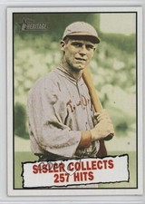 2010 Topps Heritage Baseball Thrills George Sisler #402 HOF 05v0