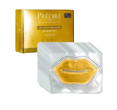 Prédiré Paris 24K Gold Collagen Lip Mask Set Gold Patches 10 Sheets