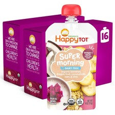 HAPPYTOT Organics Stage 4 Baby Food Pouches, Gluten Free, Vegan  Pack of 16