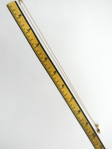 10k Yellow Gold 18" fine Necklace w/Shoe Pendant 1.5 Grams Not scrap with Dia - Picture 3 of 4