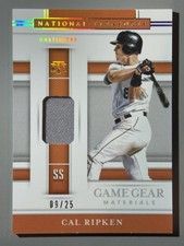 Cal Ripken 2020 National Treasures Game Gear Materials Patch Used Gold /25
