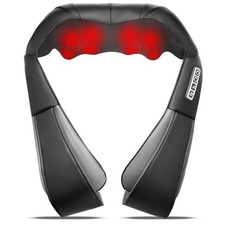 Shiatsu Neck and Back Massager with Heat, Electric Deep Tissue Kneading Neck ...