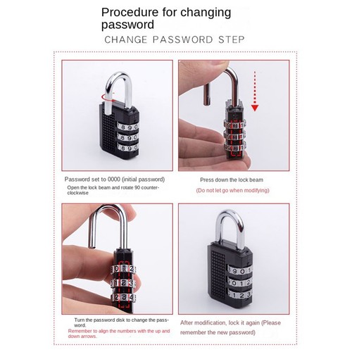 Advanced Security Features 4 Digit Zinc Alloy Lock with 10 000 Combinations - Picture 19 of 90
