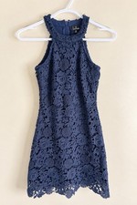 Lulus Women's Blue Floral Tulle Dress Size XS