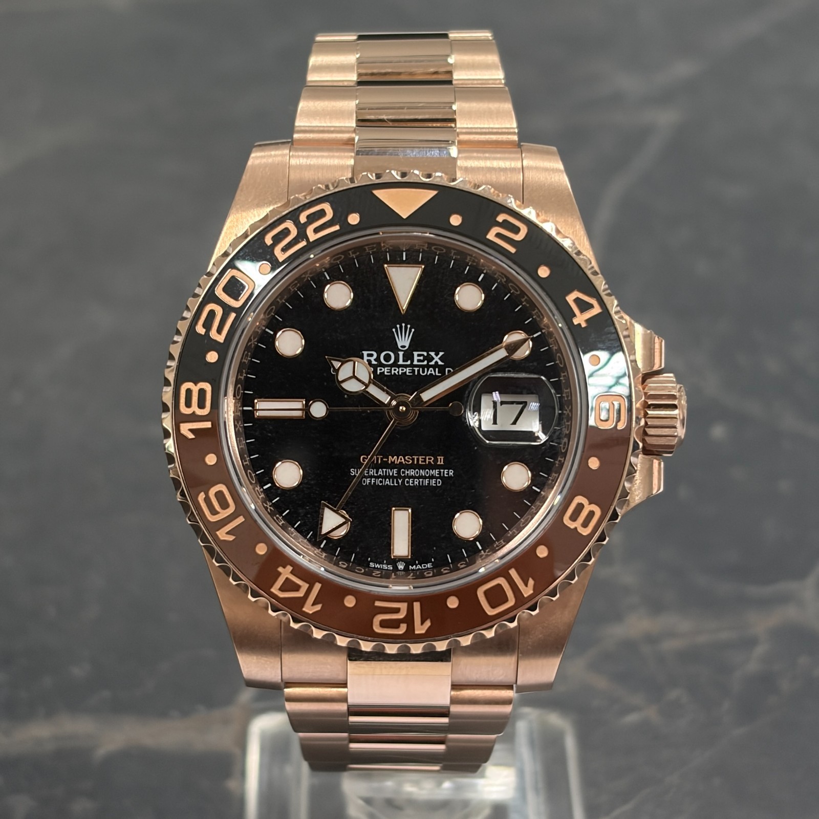 Rolex GMT-Master II Rootbeer - 126715CHNR - 18ct Rose Gold 2020 New Card