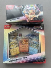 Pokemon Prismatic Evolutions Surprise Box & Poster Collection Set