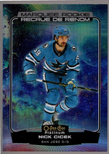 NICK CICEK 2022-23 O-Pee-Chee Platinum ROOKIE Cosmic #04/65 San Jose Sharks RC