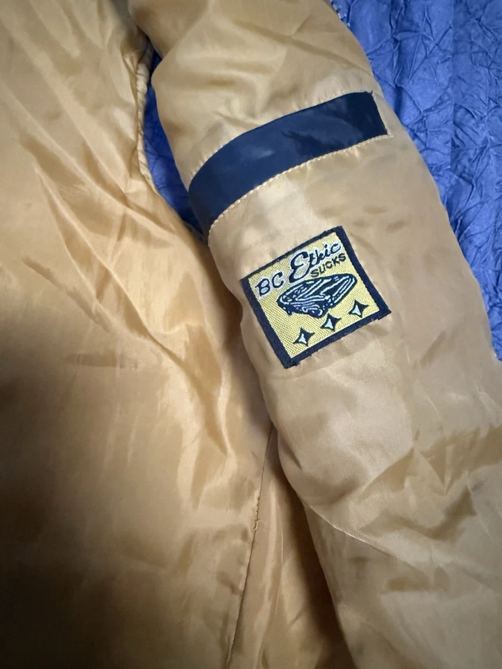 VTG Y2K BC Ethic Slicks Puffer Vest Black Yellow L Hot Rod Streetwear Rare USA - Image 3 of 4