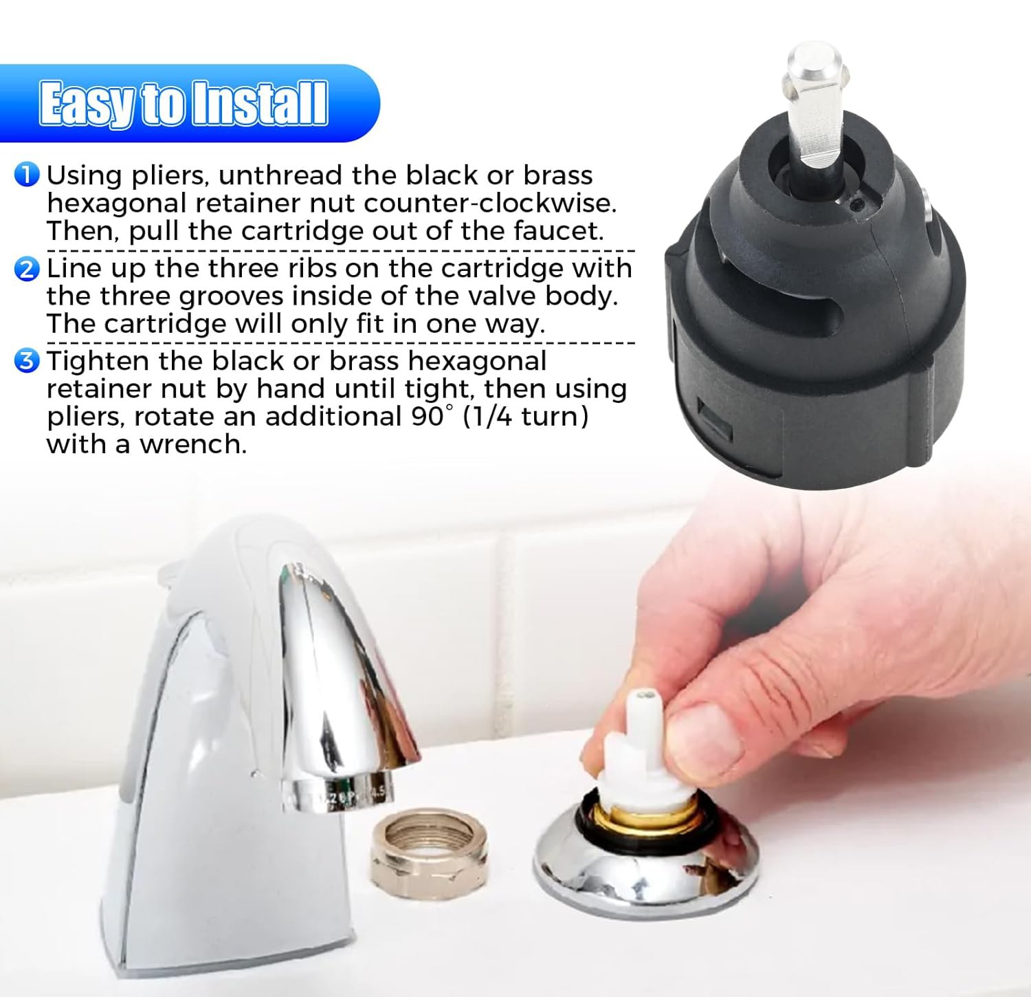 For Moen Kitchen Faucet and Shower Systems 1255 Single Handle Cartridge