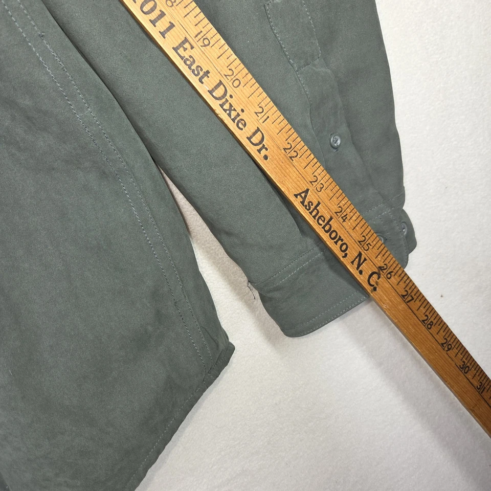 Camisa De Colección Knightsbridge Para Hombres XL Cabaña Franela Verde Invierno Frío Senderismo Camping Foto 3 de 4