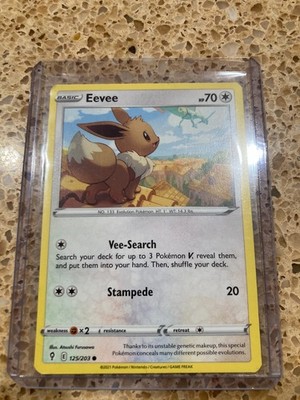 Pokemon 2021 Eevee 125/203 Sword & Shield Evolving Skies #125