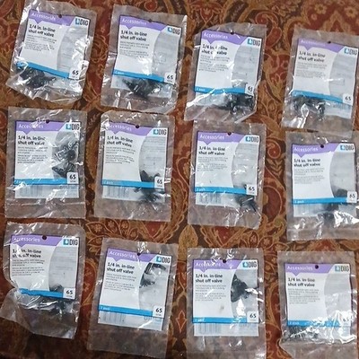 DIG 1/4 in. Shut-off Valve Corrosion Resistant Plastic 12-Pack for Micro-Drip