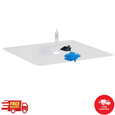 NEW White Shower Floor Repair Inlay Kit 22in W x 40in L Fix Shower Floor Damage