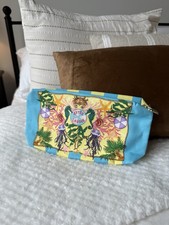Est e Lauder Make Up Travel Bag Sea Theme Yellow  Teal