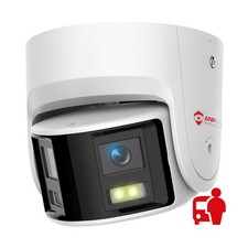 6MP PoE Dual Lens Security Camera Outdoor, Panoramic 180  Wide Angle IP Dome ...