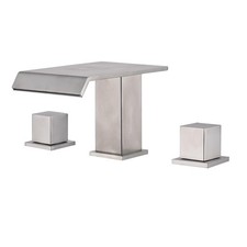 Bathroom Faucet 8 inch Spread for Sink 3 Hole, Brushed Nickel Waterfall Wides...