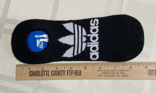 Adidas Originals Unisex Light No Show Socks 6 Pairs Black / White Logo NWOT - Picture 6 of 7