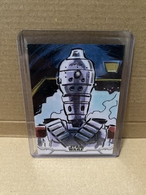 2020 TOPPS STAR WARS HOLOCRON IG-11 TIM SHINN ARTIST 1/1 SKETCH CARD