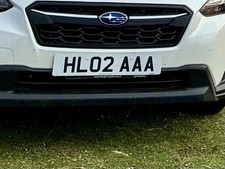 PRIVATE REGISTRATION HL02AAA – ON DVLA V750 – ALL FEES PAID – ACRYLIC PLATES inc