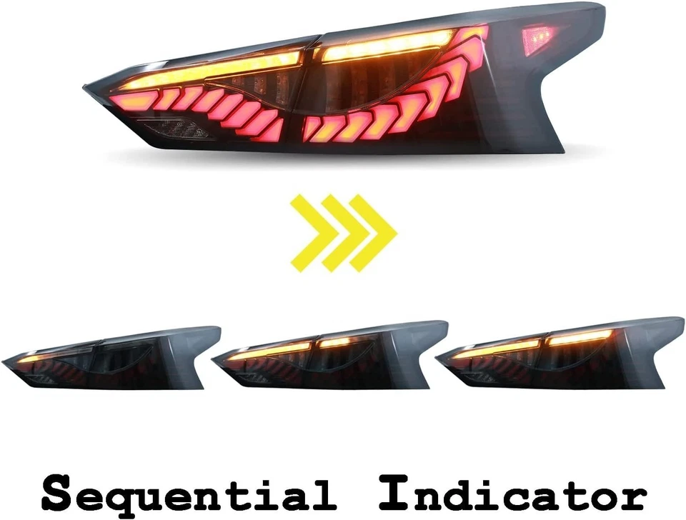 For 2019-2022 Nissan Altima LED Tail Lights Sequential Turn Signal Rear Lamps - Image 4 of 4