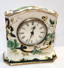 Masons green chartreuse mantel Clock 5"