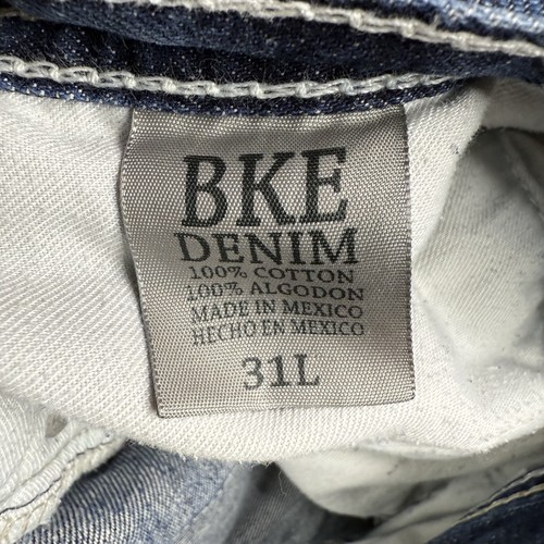 BKE Jeans uomo 31x31 blu Fulton bootcut vita bassa western denim invecchiato - Foto 8 di 13
