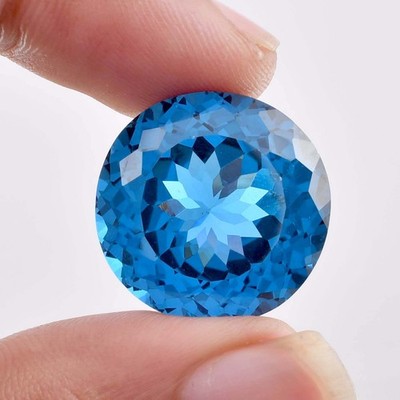 AAA+ Flawless 13 x 13 mm Natural Blue Tourmaline (GIT Certified) Loose Gemstone
