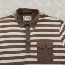 Howler Brothers Polo Shirt Mens Large Striped Multi Color Pocket Front