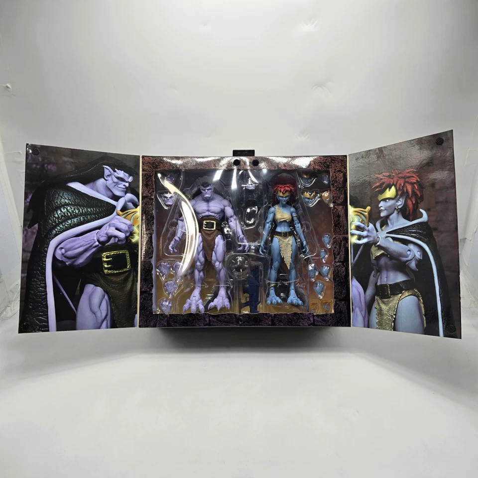 Boneco de ação Disney Gargoyles Goliath & Demona NECA Ultimate pacote com 2 novo na caixa - Imagem 3 de 4