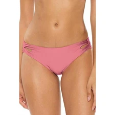 Soluna Swim Womens Full Moon Fit Mulberry Pink Hipster Bikini Bottom Size M New