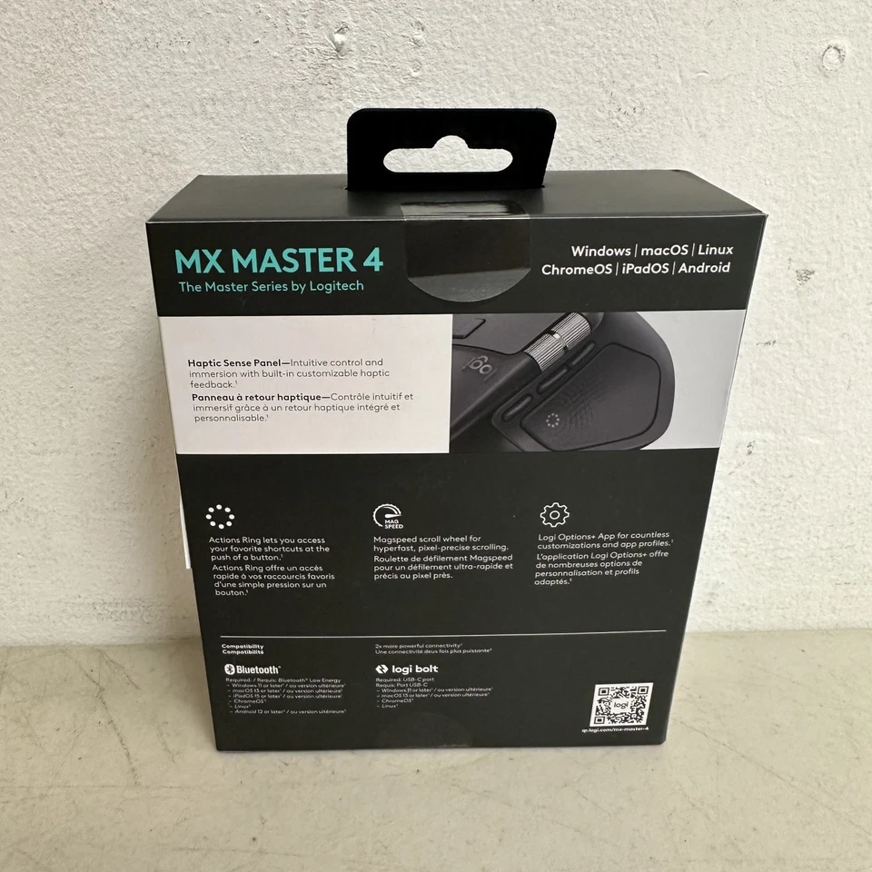 Logitech MX Master 4 Wireless Mouse with Quiet Clicks 8K DPI Bluetooth Graphite - Image 2 of 4