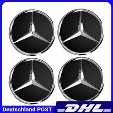 4x Nabenkappen Felgendeckel Nabendeckel Schwarz Für Mercedes-Benz 60mm Set