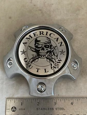 American Outlaw Wheels CHROME Rim Snap-In Hub Cover Center Cap BC-786 5 Lug