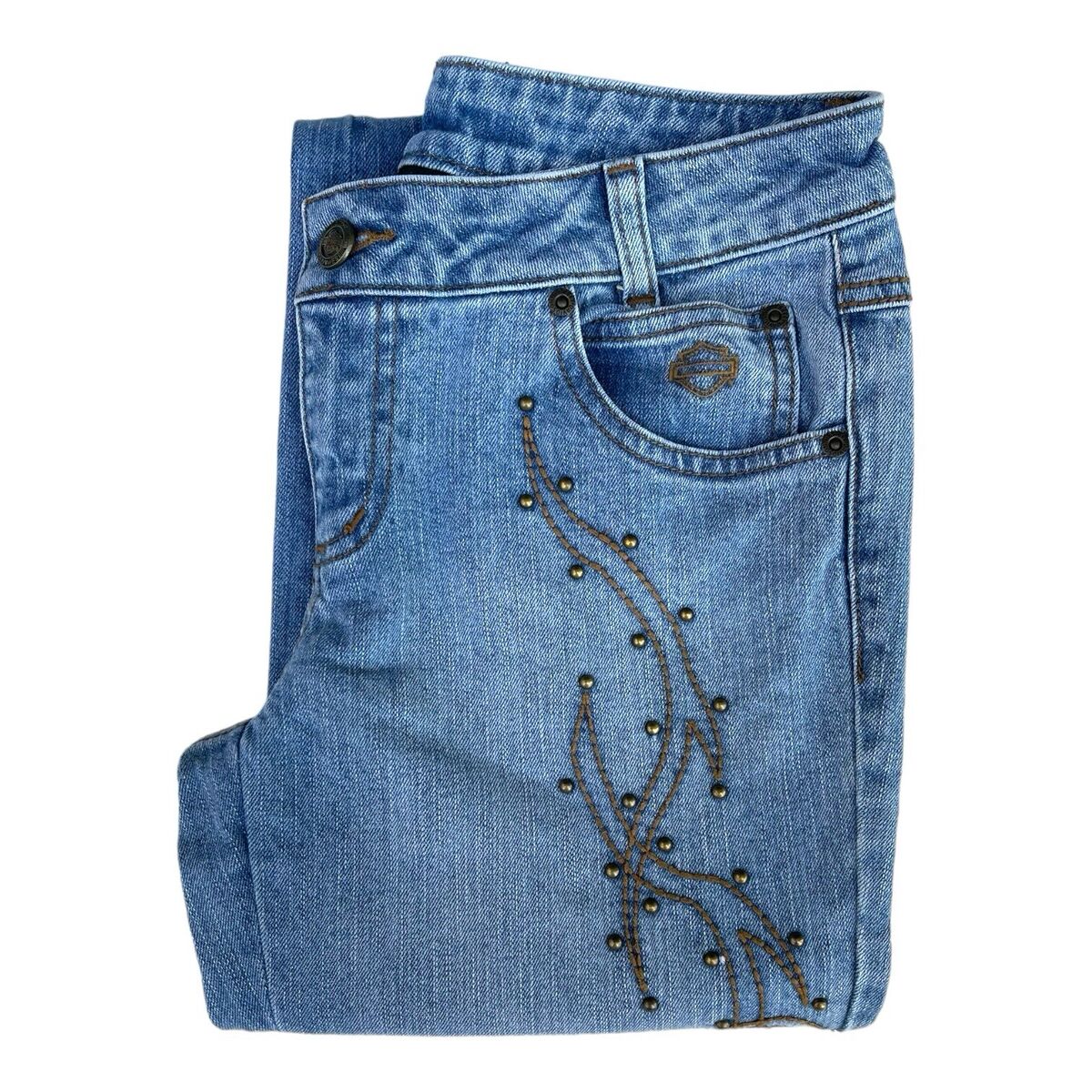 Vintage 00s HARLEY DAVIDSON Womens 4 Studded Jeans Bootcut Vintage 00s HARLEY DAVIDSON Womens 4 Studded Jeans Bootcut