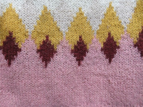 Zara Girl's Size 6/7 Knitwear Fancy Winter Collection Argyl Knit Sweater - Picture 2 of 5