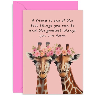 Old English Co. Cute Friendship Card for Women - Thank You Card for Bestie - ...