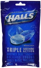 Halls Drops, Menthol-Lyptus, 30-Count Drops (Pack of 12)