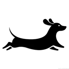 Dachshund Dog Weiner Dog - Decal Sticker - Multiple Colors & Sizes - ebn6573