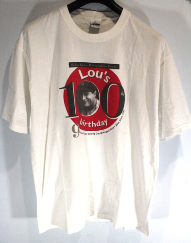 2003 9th Annual Lou Gehrig "Lou's 100th Birthday" Les Turner ALS T-shirt X-Large