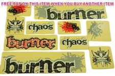 ORIGINAL RALEIGH BURNER BMX CHAOS DECAL TRANSFERS RED/BLACK CLEAR BACKROUND