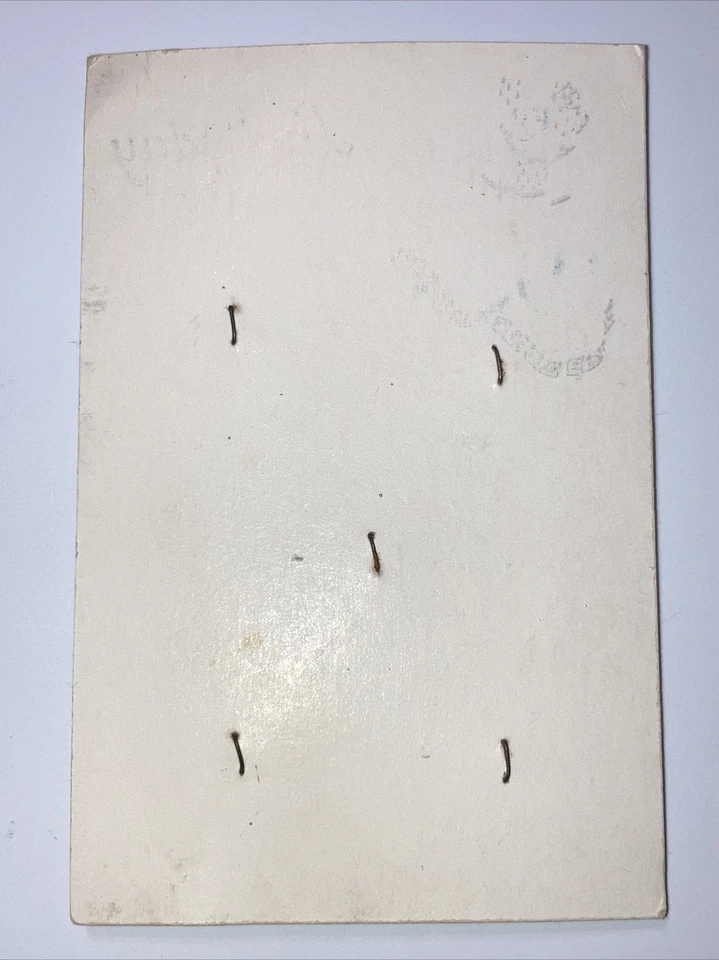 VTG Luckyday Square Pearl Buttons Faceted Edge Metal Shank 9/16" 5 NEW on Card - Image 3 of 3