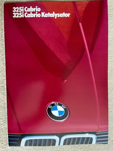 Modelljahr 1986 Prospekt Katalog  BMW 325i Cabrio 325i Cabrio Katalysator