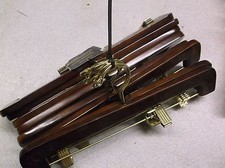 NEW Model 12829 Mahogany Finish Hardwood 14" Pant/Skirt Hangers, Set of 8