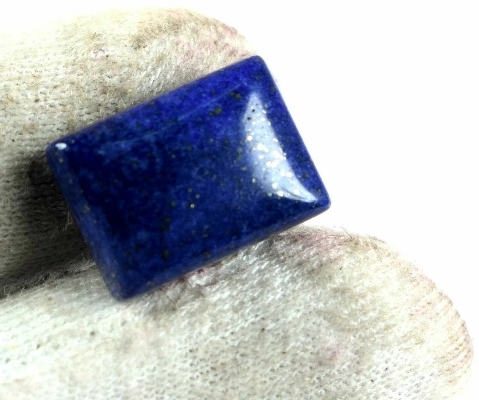 PIEDRA ÉPICA-Lapislázuli Piedra Preciosa Natural Corte Esmeralda 11 Ct+ Copos de Pirita de Oro Foto 2 de 4